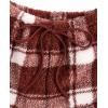 imageVerdusa Womens 2 Pieces Fuzzy Pajama Set Knit Crop Tank Top ampamp Teddy Plaid Shorts LoungewearRed Plaid