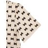 imageVerdusa Womens 2Piece Button Down Short Sleeve Ditsy Floral Button Front Sleepwear Loungewear PJ SetBlack Beige