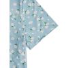 imageVerdusa Womens 2Piece Button Down Short Sleeve Ditsy Floral Button Front Sleepwear Loungewear PJ SetBlue