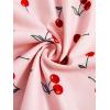 imageVerdusa Womens 2Piece Button Down Short Sleeve Ditsy Floral Button Front Sleepwear Loungewear PJ SetPink Red