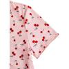 imageVerdusa Womens 2Piece Button Down Short Sleeve Ditsy Floral Button Front Sleepwear Loungewear PJ SetPink Red