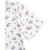 imageVerdusa Womens 2Piece Button Down Short Sleeve Ditsy Floral Button Front Sleepwear Loungewear PJ SetPurple