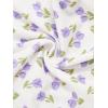 imageVerdusa Womens 2Piece Button Down Short Sleeve Ditsy Floral Button Front Sleepwear Loungewear PJ SetTulip Purple