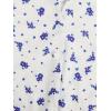 imageVerdusa Womens 2Piece Button Down Short Sleeve Ditsy Floral Button Front Sleepwear Loungewear PJ SetWhite Blue