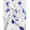 imageVerdusa Womens 2Piece Button Down Short Sleeve Ditsy Floral Button Front Sleepwear Loungewear PJ SetWhite Blue