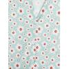 imageVerdusa Womens 2Piece Button Down Short Sleeve Ditsy Floral Button Front Sleepwear Loungewear PJ SetWhite Green