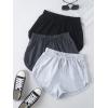 imageVerdusa Womens 3 Pack Elastic High Waist Knot Front Lounge Track Shorts Summer ShortsGrey Multi