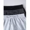 imageVerdusa Womens 3 Pack Elastic High Waist Knot Front Lounge Track Shorts Summer ShortsGrey Multi