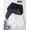 imageVerdusa Womens 3 Pack Elastic High Waist Knot Front Lounge Track Shorts Summer ShortsMulticolor