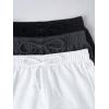 imageVerdusa Womens 3 Pack Elastic High Waist Knot Front Lounge Track Shorts Summer ShortsMulticolor