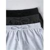 imageVerdusa Womens 3 Pack Elastic High Waist Knot Front Lounge Track Shorts Summer ShortsMulticolor3