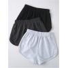 imageVerdusa Womens 3 Pack Elastic High Waist Knot Front Lounge Track Shorts Summer ShortsMulticolor3