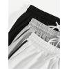 imageVerdusa Womens 3 Pack Elastic High Waist Knot Front Lounge Track Shorts Summer ShortsWhite Black Grey