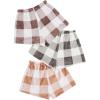 imageVerdusa Womens 3 Pack Fuzzy Buffalo Plaid Pajama Shorts Tie Front Elastic Waist Cute Sleep Lounge Pj ShortsBeige Multi