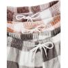 imageVerdusa Womens 3 Pack Fuzzy Buffalo Plaid Pajama Shorts Tie Front Elastic Waist Cute Sleep Lounge Pj ShortsBeige Multi
