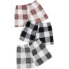 imageVerdusa Womens 3 Pack Fuzzy Buffalo Plaid Pajama Shorts Tie Front Elastic Waist Cute Sleep Lounge Pj ShortsMulticolor