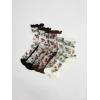 imageVerdusa Womens 3 Pairs Sheer Mesh Socks Floral Thin SocksBlack and White