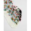 imageVerdusa Womens 3 Pairs Sheer Mesh Socks Floral Thin SocksBlack and White