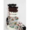 imageVerdusa Womens 3 Pairs Sheer Mesh Socks Floral Thin SocksBlack and White