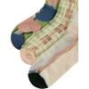 imageVerdusa Womens 3 Pairs Sheer Mesh Socks Floral Thin SocksFloral Multi