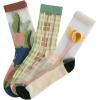 imageVerdusa Womens 3 Pairs Sheer Mesh Socks Floral Thin SocksFloral Multi