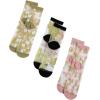 imageVerdusa Womens 3 Pairs Sheer Mesh Socks Floral Thin SocksMulticolor