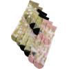 imageVerdusa Womens 3 Pairs Sheer Mesh Socks Floral Thin SocksMulticolor