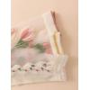 imageVerdusa Womens 3 Pairs Sheer Mesh Socks Floral Thin SocksWhite Pink
