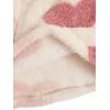 imageVerdusa Womens 3 Pieces Fuzzy Pajama Cartoon Graphic Flannel Sleep Shorts Pj Lounge BottomsHeart Beige
