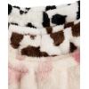 imageVerdusa Womens 3 Pieces Fuzzy Pajama Cartoon Graphic Flannel Sleep Shorts Pj Lounge BottomsHeart Beige