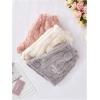 imageVerdusa Womens 3 Pieces Fuzzy Pajama Cartoon Graphic Flannel Sleep Shorts Pj Lounge BottomsPink Beige