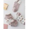 imageVerdusa Womens 5 Pairs Cartoon Embroidered Ribbed Cute Crew SocksDusty Pink