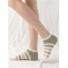 imageVerdusa Womens 5 Pairs Cartoon Embroidered Ribbed Cute Crew SocksGreen Multi
