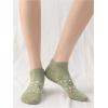 imageVerdusa Womens 5 Pairs Cartoon Embroidered Ribbed Cute Crew SocksGreen Multi