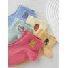 imageVerdusa Womens 5 Pairs Cartoon Embroidered Ribbed Cute Crew SocksMulticolor