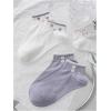 imageVerdusa Womens 5 Pairs Cartoon Embroidered Ribbed Cute Crew SocksPurple