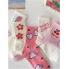 imageVerdusa Womens 5 Pairs Printed Ankle Socks Casual Mid Calf SocksMulticolor