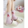 imageVerdusa Womens 5 Pairs Printed Ankle Socks Casual Mid Calf SocksMulticolor