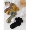 imageVerdusa Womens 5 Pairs Ruffle Trim Frilly Crew Socks Casual SocksMulticolor
