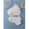 imageVerdusa Womens 5 Pairs Ruffle Trim Frilly Crew Socks Casual SocksWhite Solid