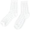 imageVerdusa Womens 5 Pairs Sheer Socks Mesh Crew Socks Transparent See Through Tulle SocksWhite