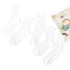 imageVerdusa Womens 5 Pairs Sheer Socks Mesh Crew Socks Transparent See Through Tulle SocksWhite