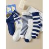 imageVerdusa Womens 5 Pairs Striped Crew Socks Casual Athletic SocksMulticolor2