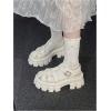 imageVerdusa Womens 7 Pairs Textured Crew Socks Ruffle Trim SocksWhite