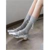 imageVerdusa Womens Bow Cute Socks Casual Mid Calf SocksGrey