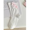 imageVerdusa Womens Bow Cute Socks Casual Mid Calf SocksWhite