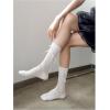 imageVerdusa Womens Bow Cute Socks Casual Mid Calf SocksWhite Plain