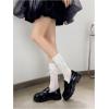 imageVerdusa Womens Bow Cute Socks Casual Mid Calf SocksWhite Plain