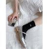 imageVerdusa Womens Bow Cute Socks Casual Mid Calf SocksWhite and Black