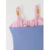 imageVerdusa Womens Cut Out Colorblock One Piece Swimsuit Ruched Swimwear Bathing SuitBlue and Pink